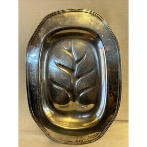 Antique 1920-1930’s Mulholland Serving Platter Tree Of Life Footed EPNS # 80518